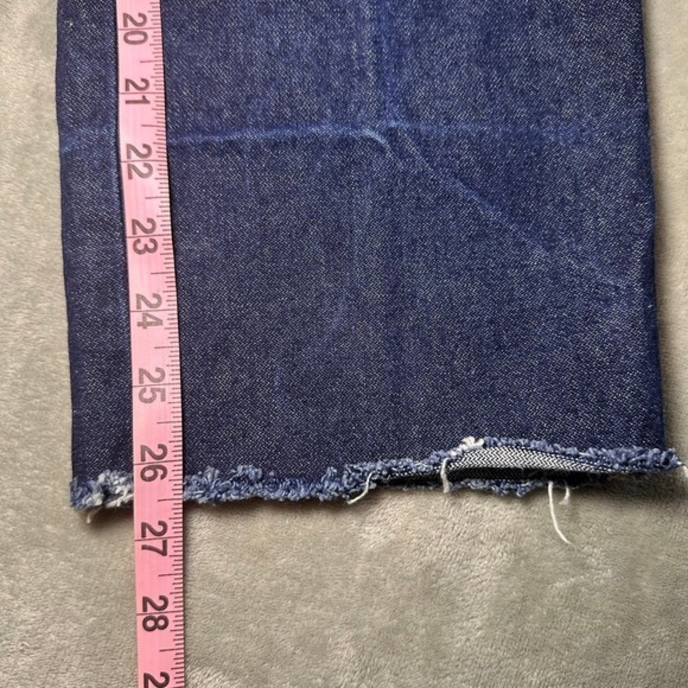 Vintage Jordache J9 Jeans Size 32L *27x26.5 Dark Wash Straight Leg Raw Hem 80s - Picture 16 of 17